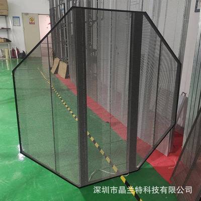 LED圆形六角形防水防风室外透明高亮显示屏P3.91