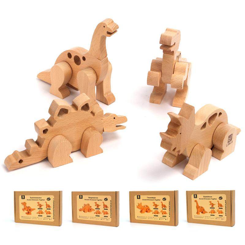林路木质动物拼图恐龙大颗粒磁力积木儿童益智拼装早教认知玩具,机械设备,其他机械设备,淘宝优惠券,粉丝福利购,淘宝优惠卷