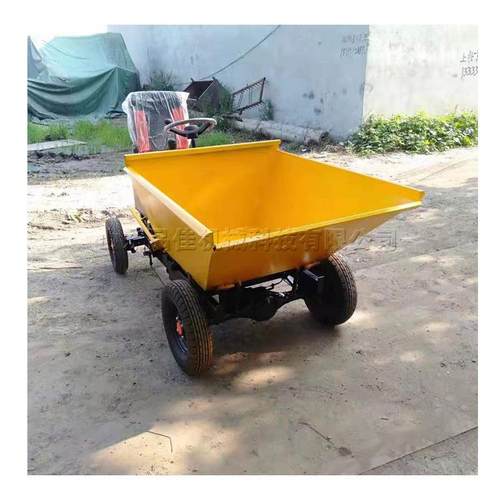 电动翻斗车建筑工地混凝土水泥沙子运输工具车四轮装卸小推车