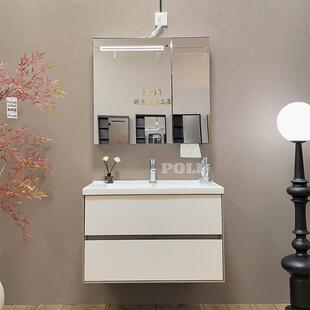 卫生间洗澡浴室柜带储物镜柜白色陶瓷盆一体套装包邮轻奢镜柜组合