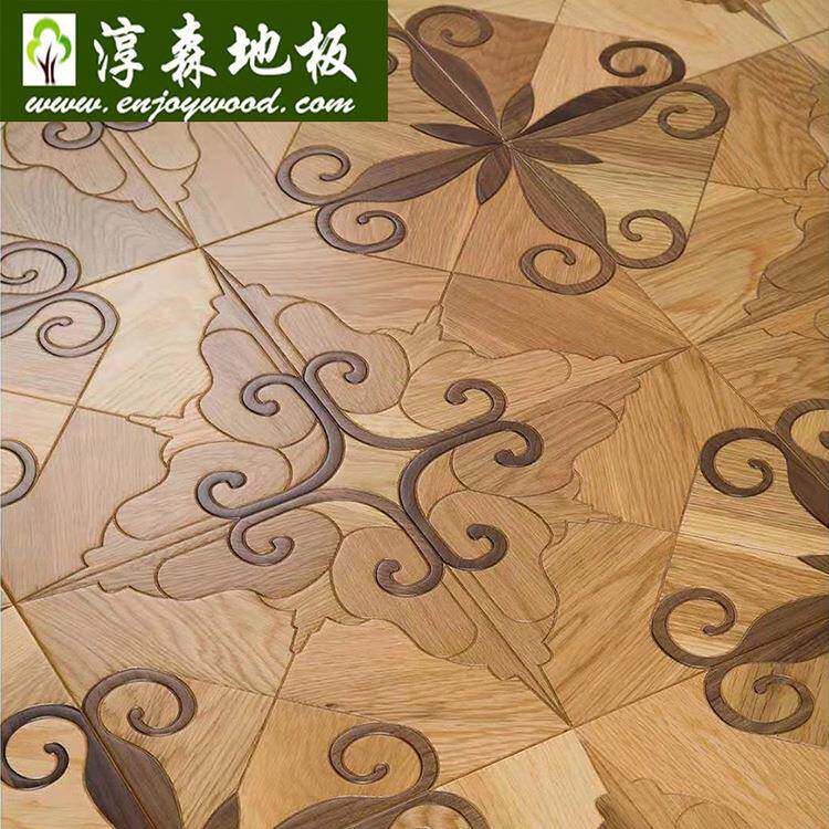 帝宫荷塘月色艺术拼花木地板多层实木复合艺术拼花地板
