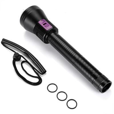 新款XHP70潜水手电筒P70大功率照明夜潜灯照明磁控开关白光黄光手
