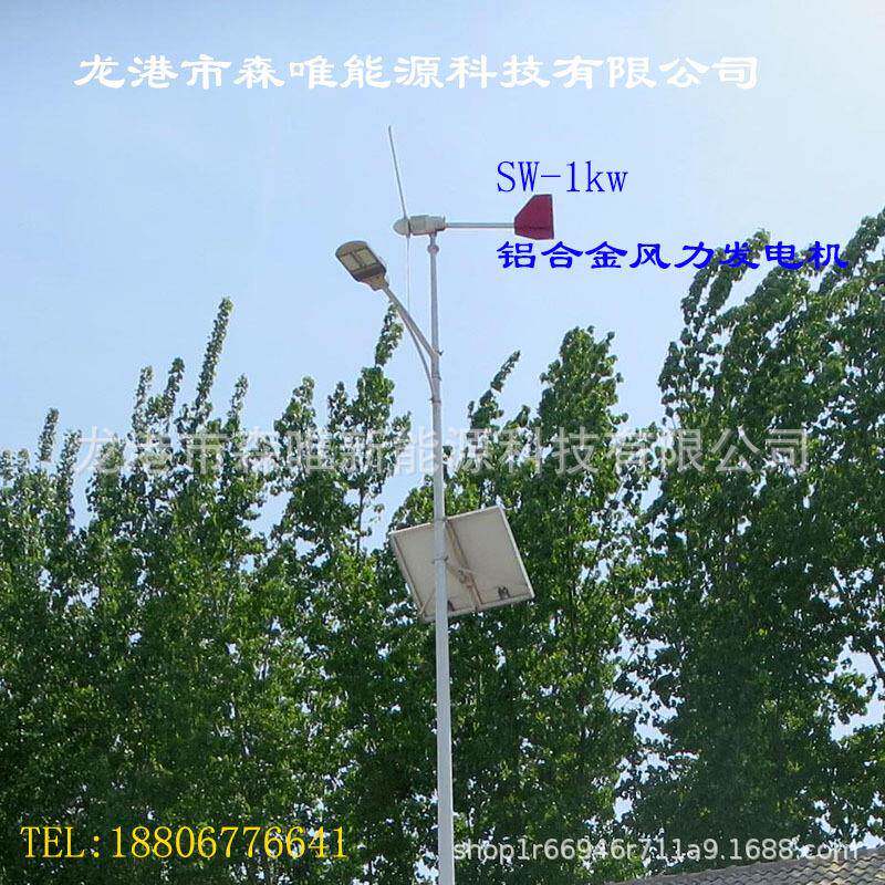 1千瓦风光互补系统1KW小型风力发电机1000W家用水平轴风力涡轮机