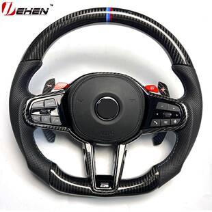 适用宝马G20G22G80G87M2M3M4老改新款CS真碳纤维方向盘总成