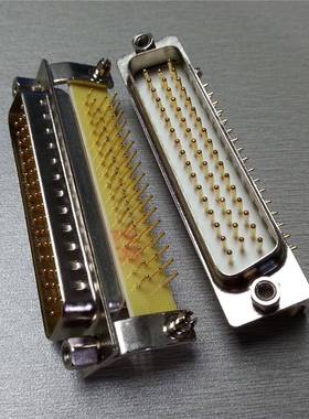 实心DR50pin弯脚公座连接器d-sub50针公头接插件弯针7.2/9.4