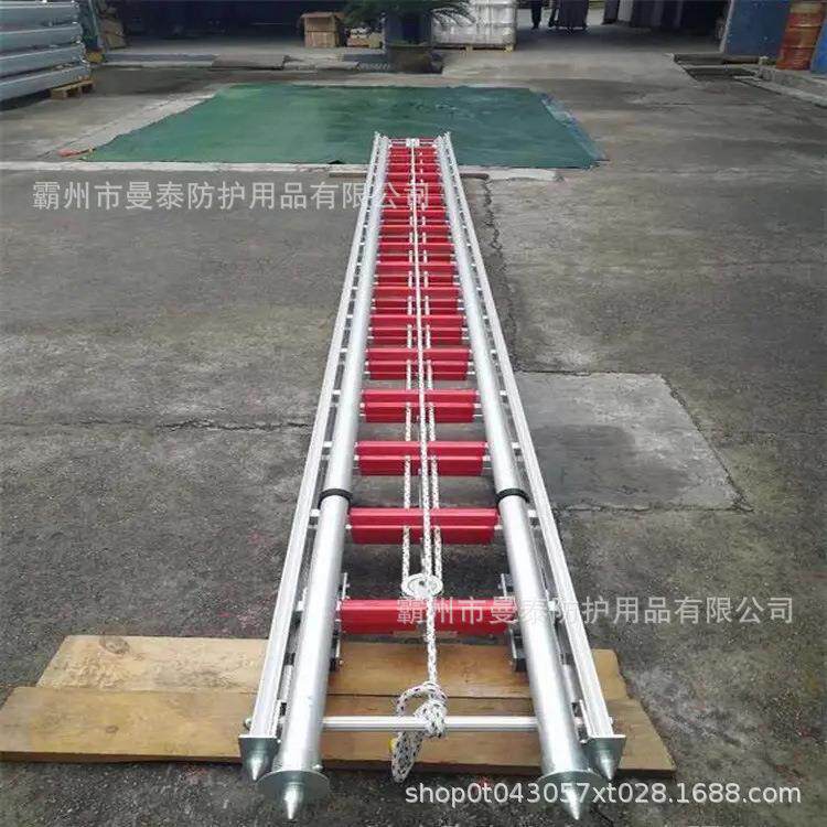 可伸缩式三节金属梯H型铝合金无焊接升降梯多用途高空作业工程梯