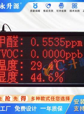 led电子看板温湿度压差PM2.5环境数据传感器监测监控器显示屏看板