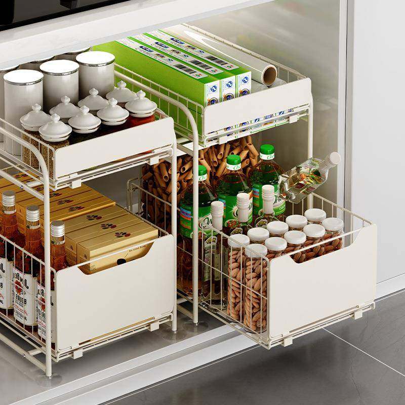 抽屉式橱柜内收纳筐厨房浴室清洁用品储物推拉篮厨房下水槽置物架,工业油品/胶粘/化学/实验室用品,其他实验室设备,淘宝优惠券,粉丝福利购,淘宝优惠卷
