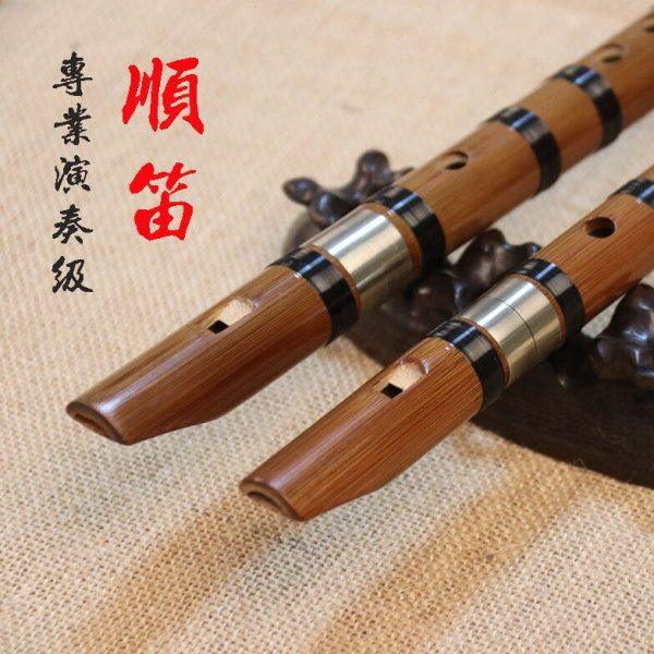 顺笛初学直笛学生竖笛6孔竹笛G调专业演奏乐器儿童入门苦竹有膜F