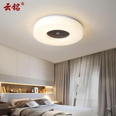 卧室灯胡桃木色榻榻米简约北欧房间led吸顶灯圆形日式过道灯7081