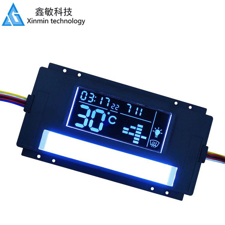 新款智能黑色浴室镜面触摸开关大屏时钟显示12-24V触摸开关