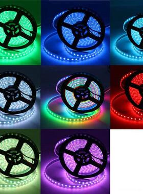 汽车灯条LED闪灯条WS2812B全彩软灯条74灯2811幻彩RGB超亮彩灯条