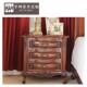福溢家居法国风香颂系列床头柜欧式 床头柜实木卧室小柜子收纳柜
