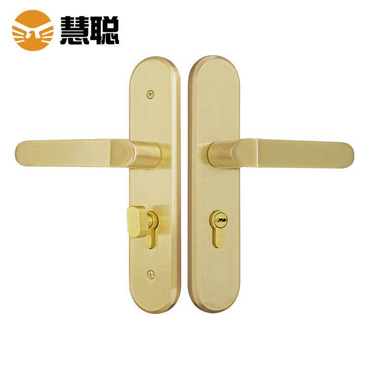 慧聪HC5812新中式纯铜室内门锁全铜家用静音房间中式家通用门把手