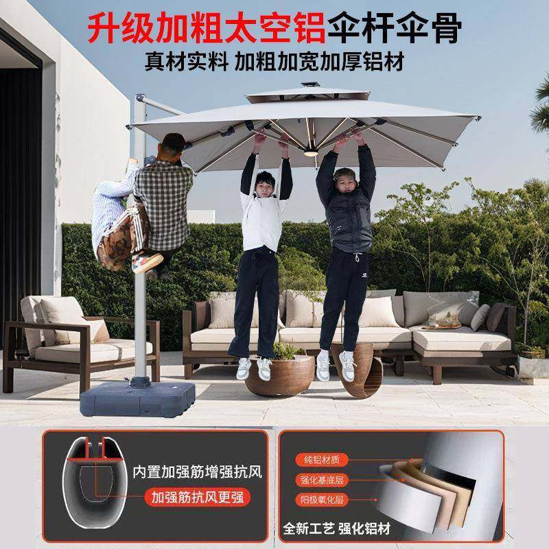 户外遮阳伞庭院伞露台阳台摆摊大太阳伞别墅花园室外灯条珠罗马伞,纺织面料/辅料/配套,纺织机械配件,淘宝优惠券,粉丝福利购,淘宝优惠卷