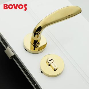 PVD门锁金色分体锁58孔距家用室内房门锁静音锁具