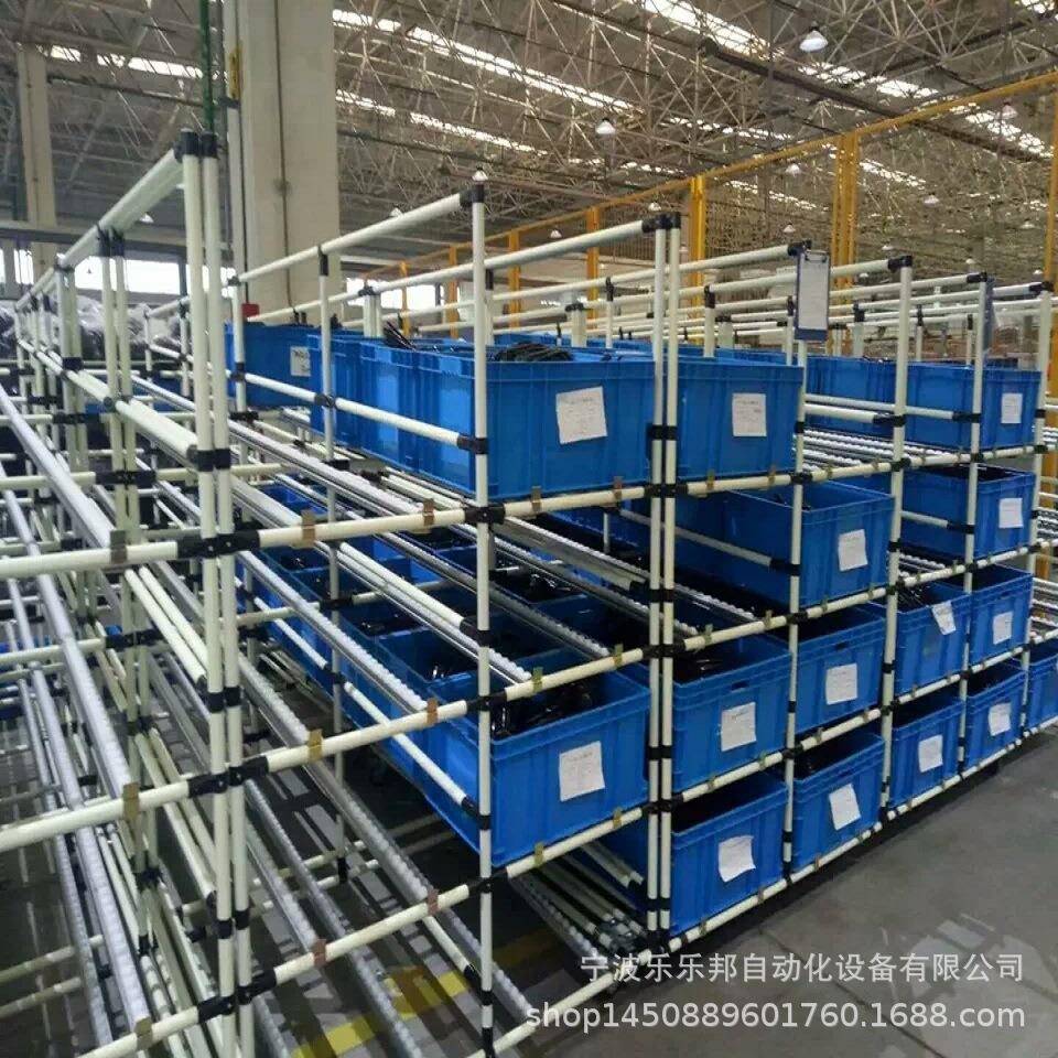 先进先出货架流利条仓储货架宁波移动货架物料周转车直销