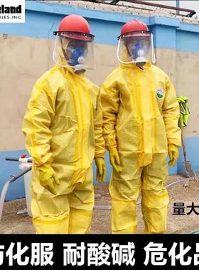 Lakeland雷克兰CT1S428防化服带帽连体衣防护服耐酸碱防喷溅服
