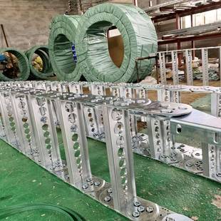 机床坦克链TL155桥式钢制拖链数控机床钢铝链条钢铝拖链