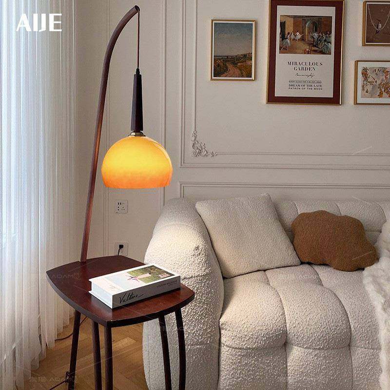 客厅法式复古落地灯边几一体卧室落地灯中古沙发旁置物柚子落地灯,纺织面料/辅料/配套,纺织机械配件,淘宝优惠券,粉丝福利购,淘宝优惠卷