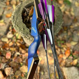 黑猎人齐头灵云反曲弓箭分体美式猎弓成人户外射箭器材装备木质弓