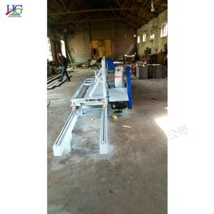 短料硬杂木磨平设备小型木板抛光平滑设备自动圆木包装箱推台锯