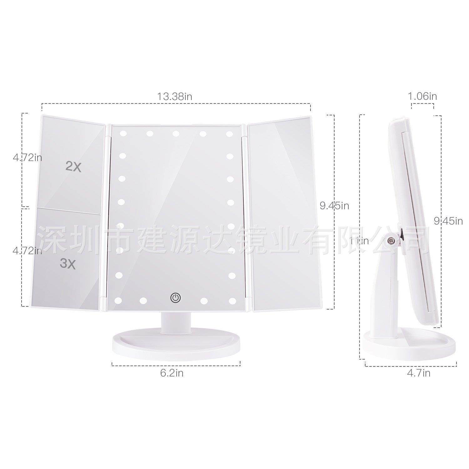 LED化妆镜电商热卖三折镜美妆品质镜子,农用物资,其他肥料,淘宝优惠券,粉丝福利购,淘宝优惠卷