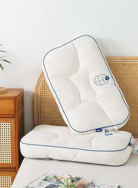 弹弹锌立体分区枕头轻柔质感透气白色单人家用48×74cm枕芯