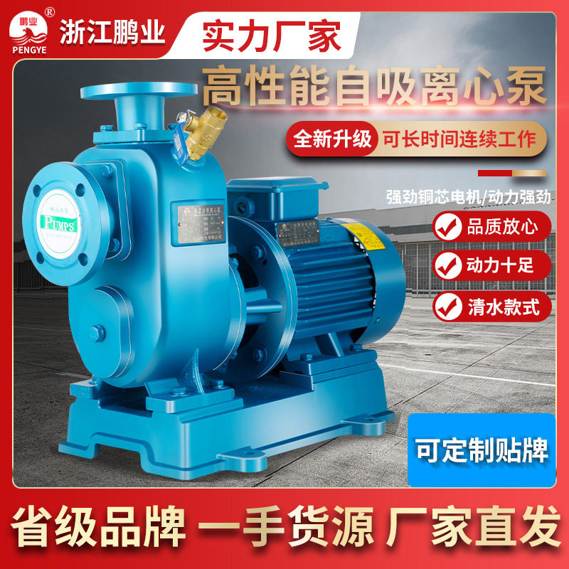 BZ吸水泵家用抽水卧式管道离心泵高扬程工业380V自吸泵水井增压泵