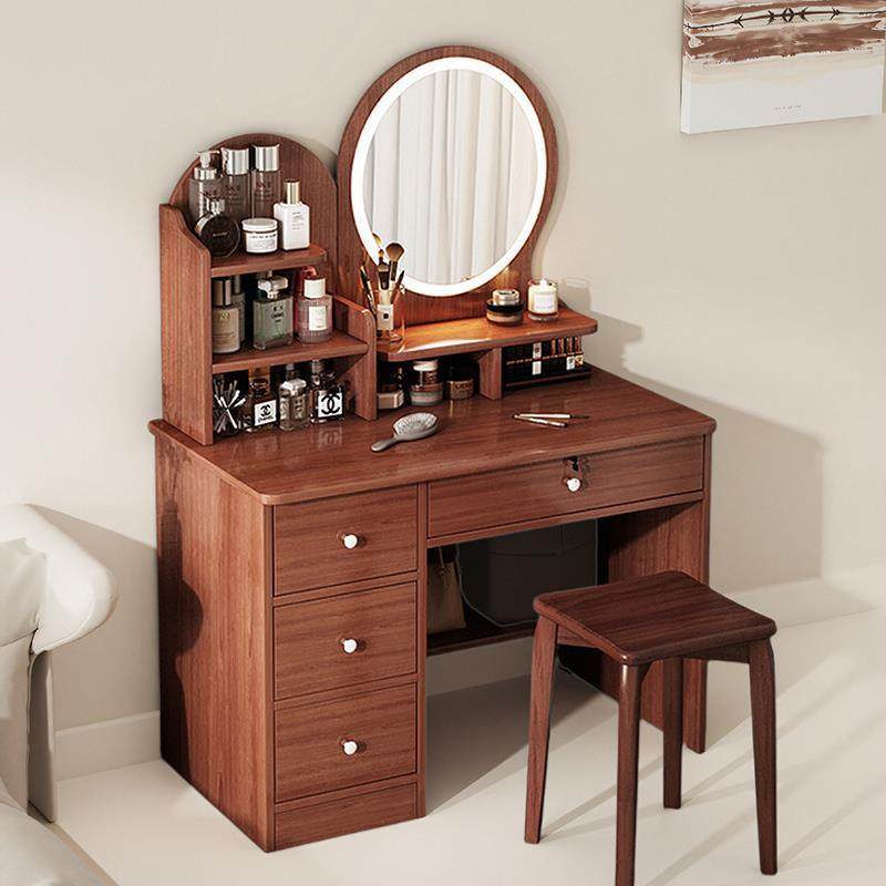 梳妆台卧室现代简约2025新款斗柜一体小型梳妆柜镜子收纳化妆桌