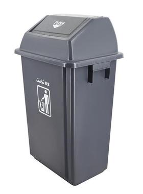 超宝 B-013 弹盖垃圾桶 酒店商场办公室果皮桶室内户外灰色 58L