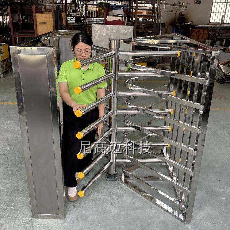 尼高迈单向半高转闸苏州游乐园手动旋转单项门车站出口不锈钢滚闸