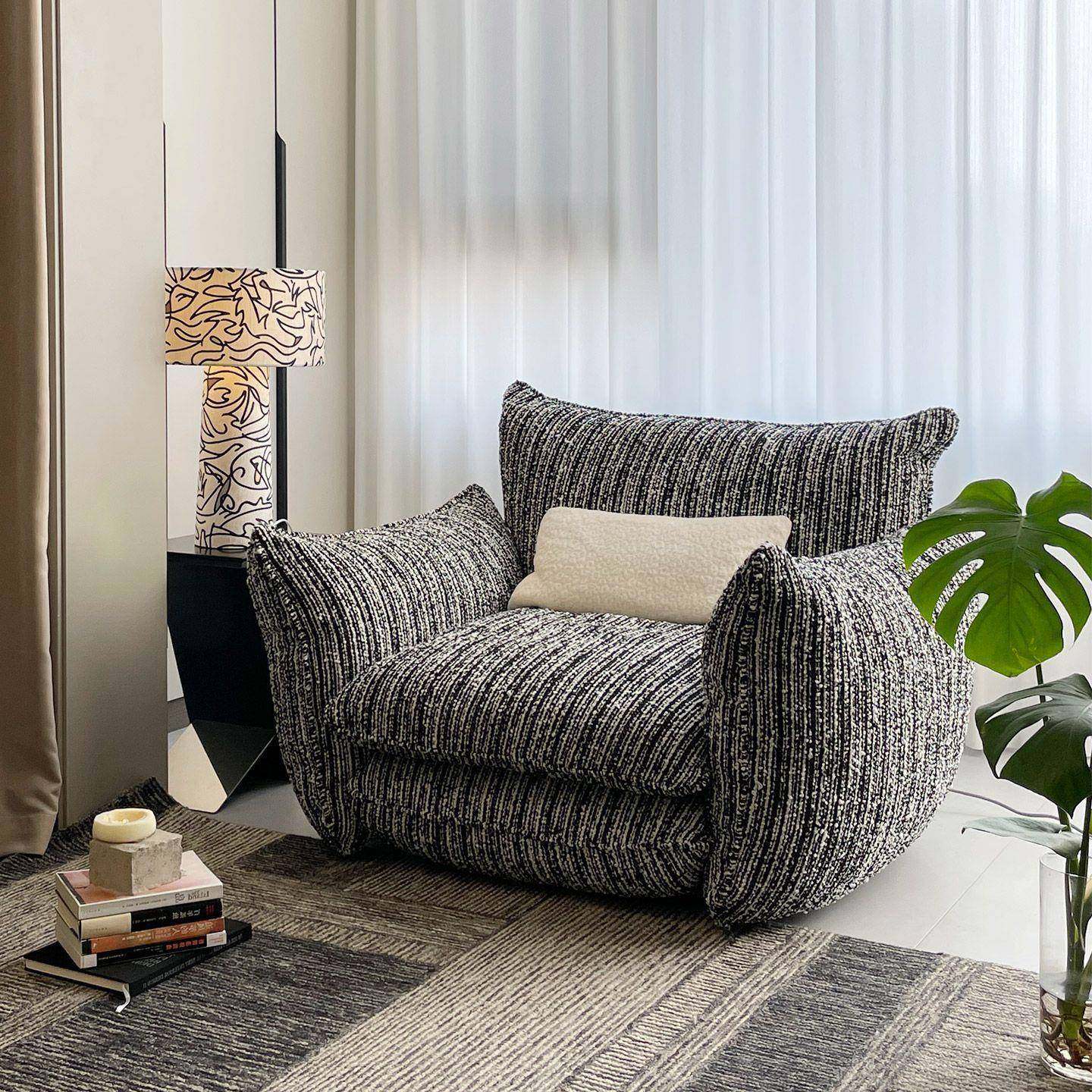 休闲椅意式极简单人沙发懒人新款小户型客厅小沙发椅现代简约阳台