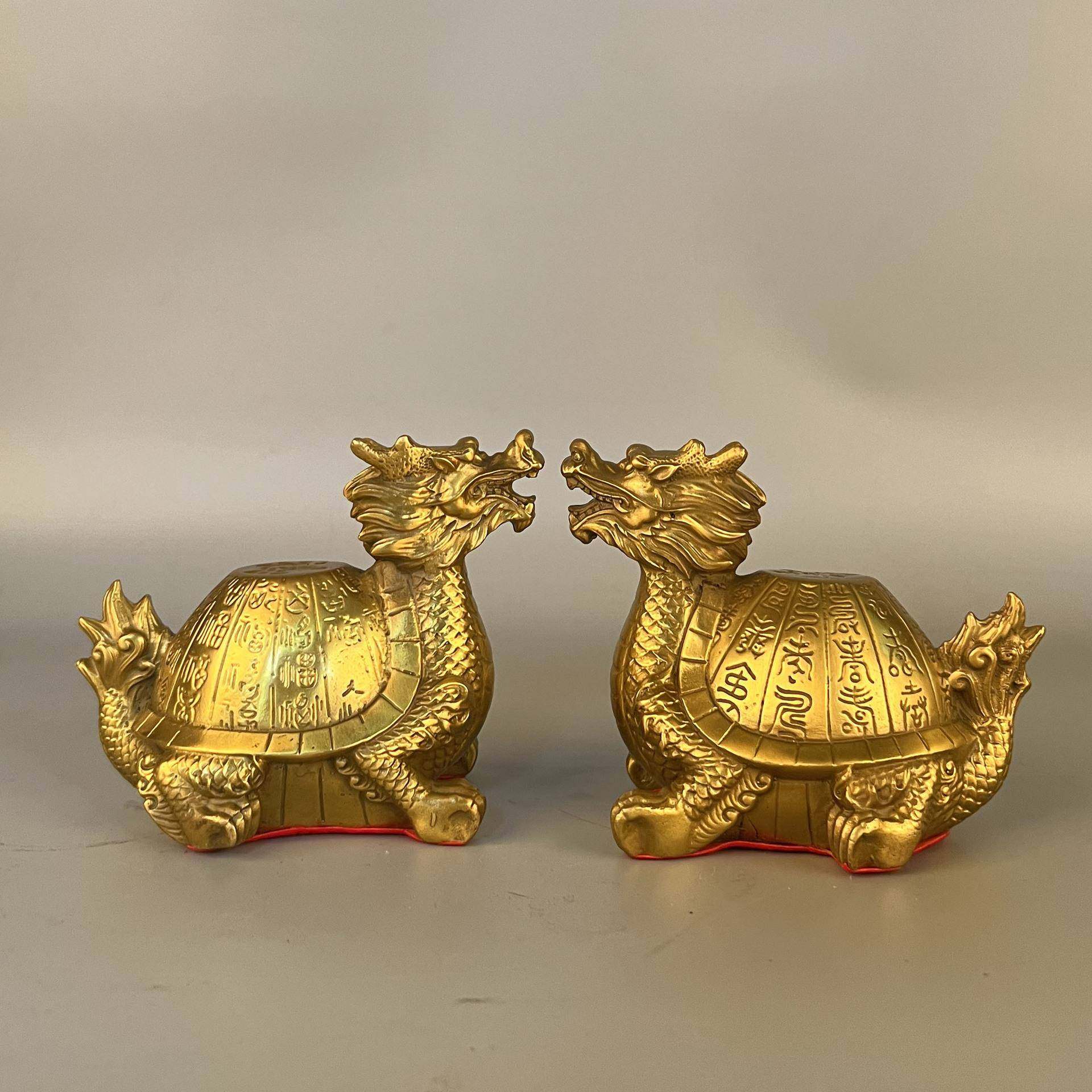 杨铜记 铜福字龟 铜寿字龟龙龟摆件 铜龙龟福寿龟