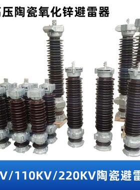 35KV高压陶瓷氧化锌避雷器Y5WZ-51/134户外110-220KV电站型防雷器