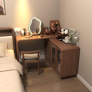 掘素斗柜梳妆台一体卧室实木转角书桌简约现代床尾收纳小型化妆台