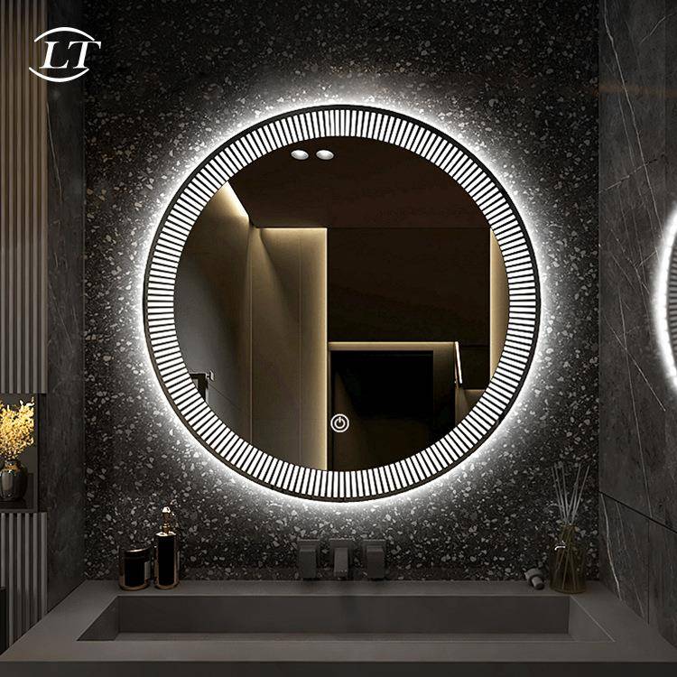 led智能浴室镜圆形卫生间镜子挂墙化妆镜带灯梳妆台镜子壁挂装饰