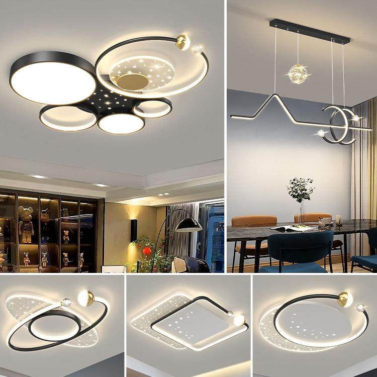客厅灯2024圆形现代简约家用灯北欧轻奢大厅灯卧室吸顶全屋灯具