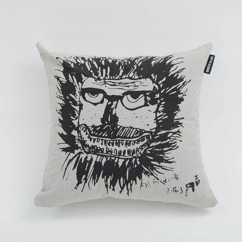 龟画抱枕北欧棉麻家用客厅沙发靠垫丝网印可拆洗