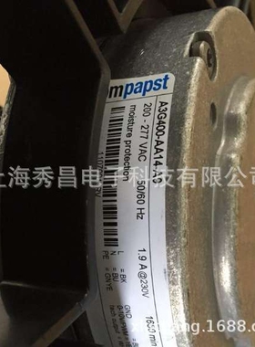现货原装empapst A3G400-AA14-A9 DC230V 1.9A 高端设备风机 风扇