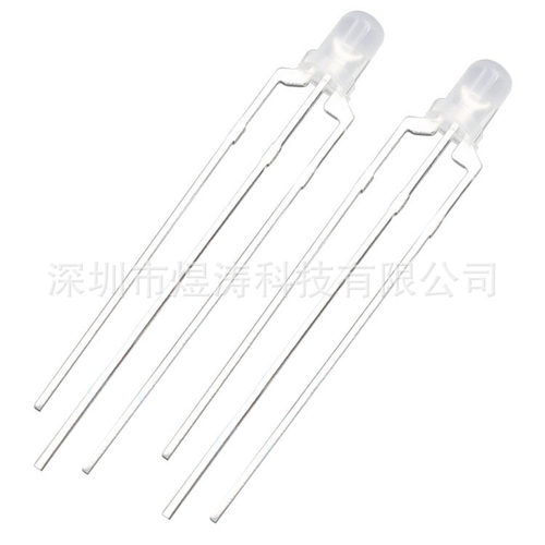 F3/3mm圆头雾状双色 红绿红蓝双色共阴共阳灯珠直插LED发光二极管