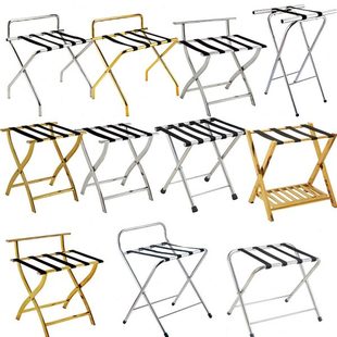 不锈钢行李架酒店客房宾馆家用可折叠架置物架箱包架浴室公寓