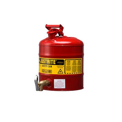 justrite I型钢制安全罐7150150Z 5加仑 底部配有08902龙头