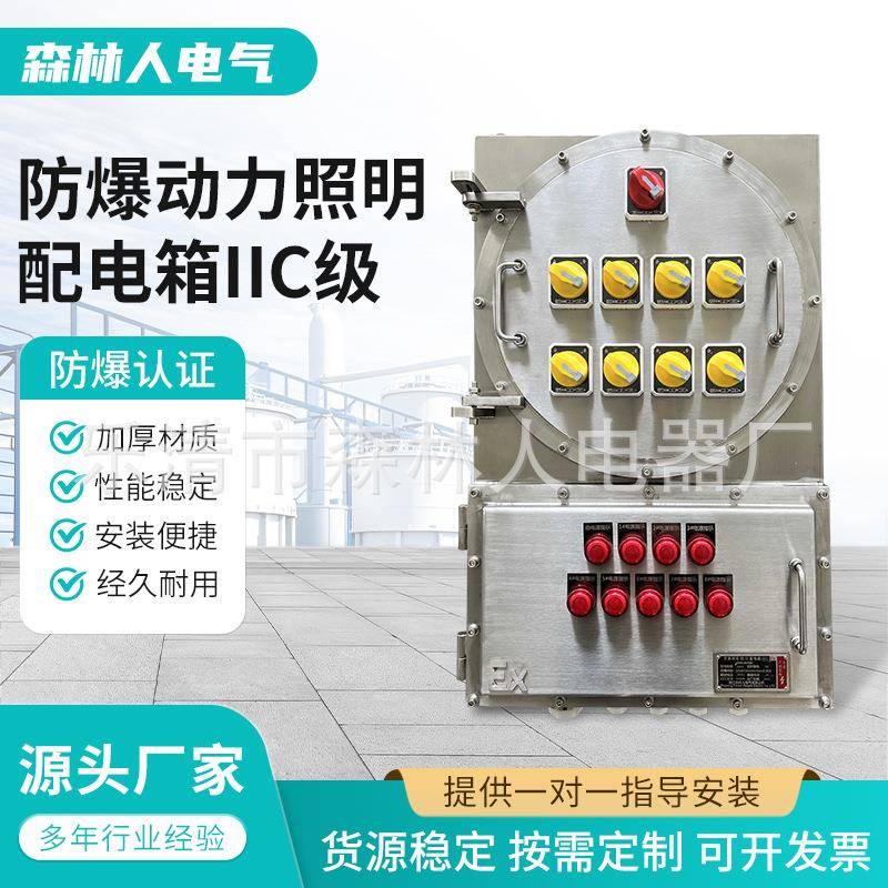 防爆动力照明配电箱IIC级控制开关铝合金防爆配电箱控制柜隔爆箱