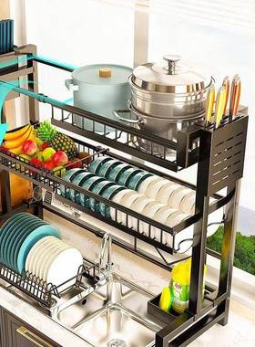 厨房可收伸缩水槽架KCQ子置物用架碗池通用家沥水碗碟刀筷子纳洗