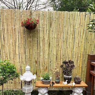 竹子栅帘栏篱笆围墙隔断竹院竿子安全护栏竹庭园室内外户B02外田