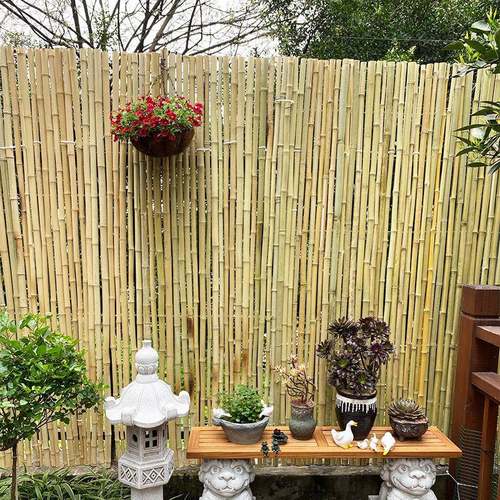竹子栅帘栏篱笆围墙隔断竹院竿子安全护栏竹庭园室内外户B02外田