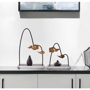 新中式禅意陶瓷售山景摆件现代家客厅MC-TY-64玄关板样间楼处酒店