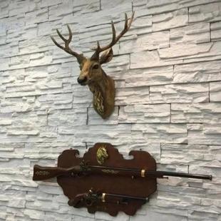 E4C招才MNFSMmDG鹿头墙壁个挂件厅壁简饰欧式 性创意玄关客酒吧北