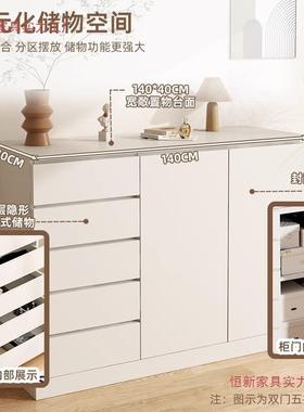 奶油风斗柜HET五柜家用抽屉柜子客厅靠墙储落地物斗柜红卧室网收